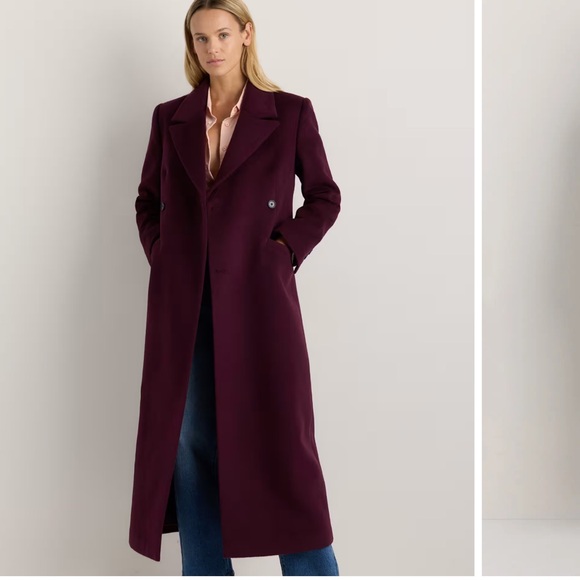 Quince Deep Burgundy Wool Coat - Picture 4 of 7